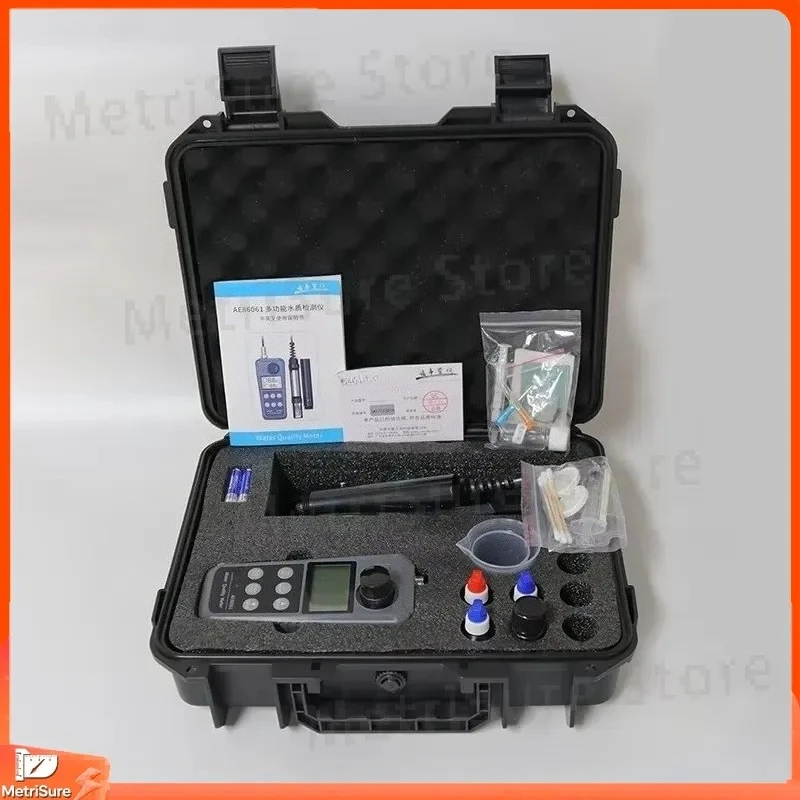 Water Quality Analyzer for Seawater and Freshwater pH DO NO2 NH3-N Ammonia Nitrogen Sensor Portable Tabletop Testing Device