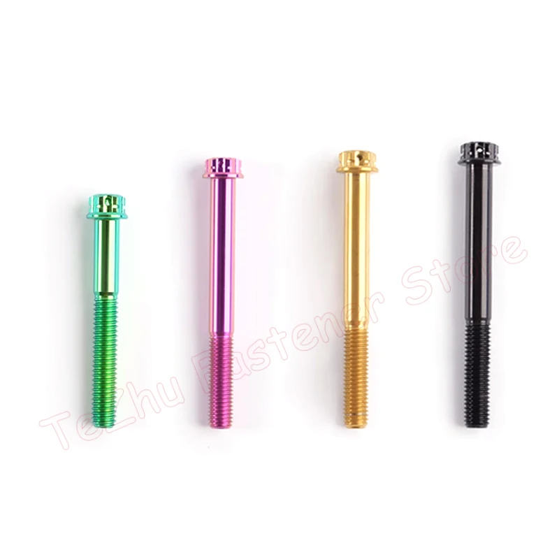 1pc M10x110mm Pitch 1.5mm Titanium Screw A3 Standard Head Motorcycle Automobile High Strength Bolts T50 Inner Plum