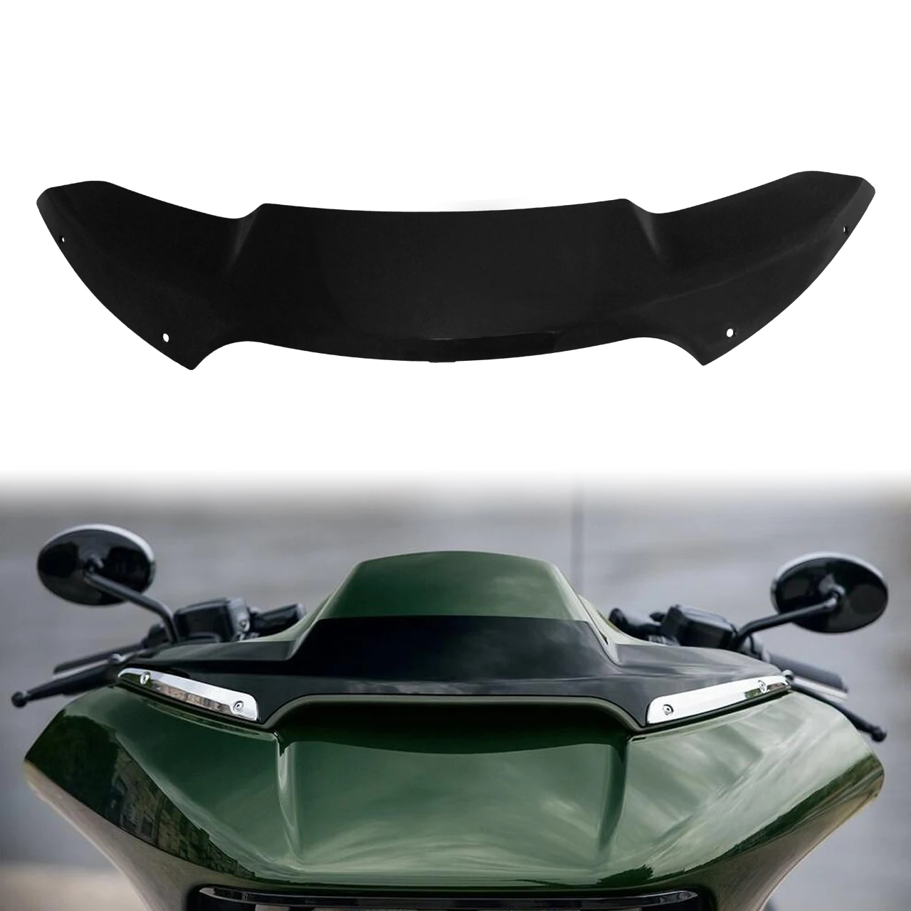 Motorrad 4-Zoll Windschutzscheibe Verkleidung Windabweiser Windschutz ABS für Harley Touring 2014-2021 Road Glide Special Ultra FLTRX