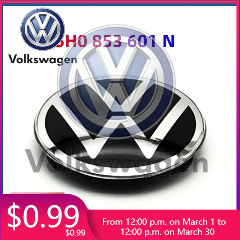 Emblemas para VOLKSWAGEN 5H0853601N, Emblema de Insignia de Rejilla para Volkswagen con Control de Crucero Adaptativo OEM 5H0853601N 5H0 853 601
