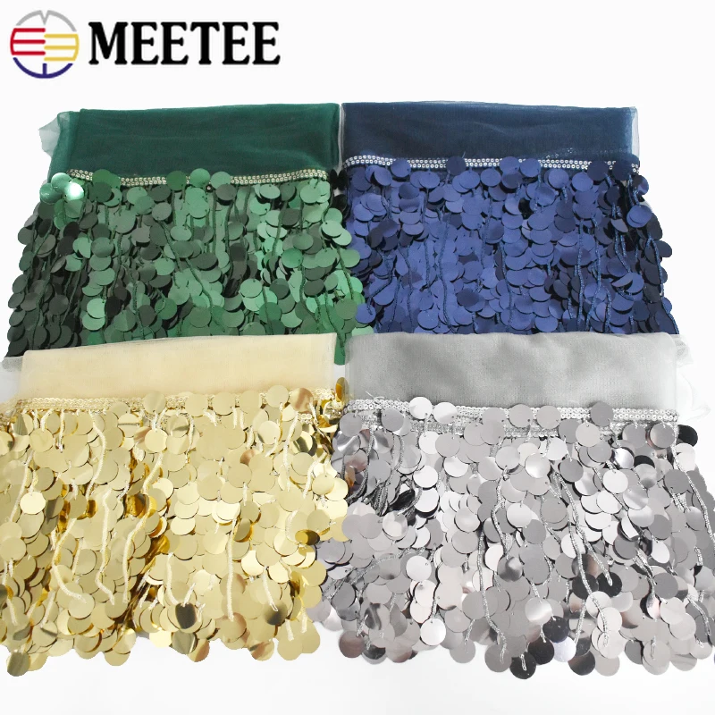 

17cm 1-5Yards Sequin Tassel Fringe Trims Lace Ribbon Wedding Party Dress Decorative Fabric Trimming DIY Sewing Clothes Accessory