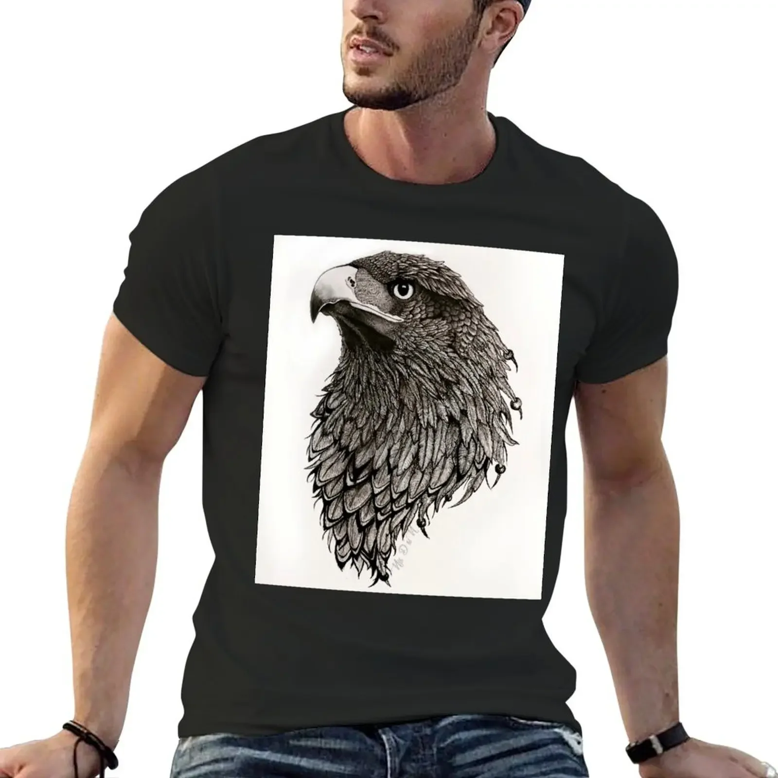 totem animal eagle T-Shirt anime clothes anime tshirt Men's clothing