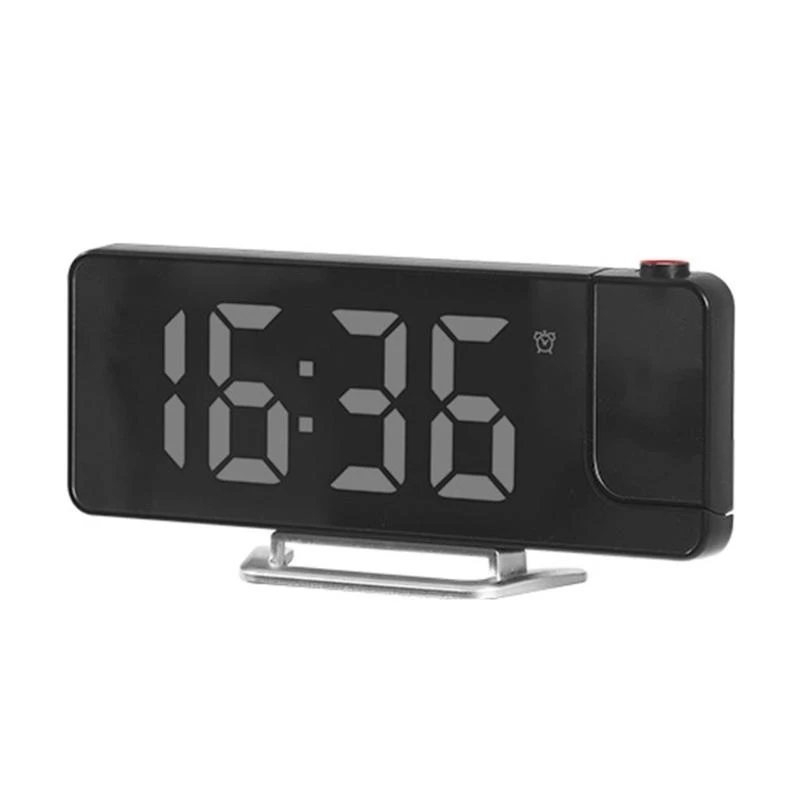 97qc 180 ° Rotation Projection Récipient d'alarme avec température du temps Snipon l'alarme numérique Horloge table 12