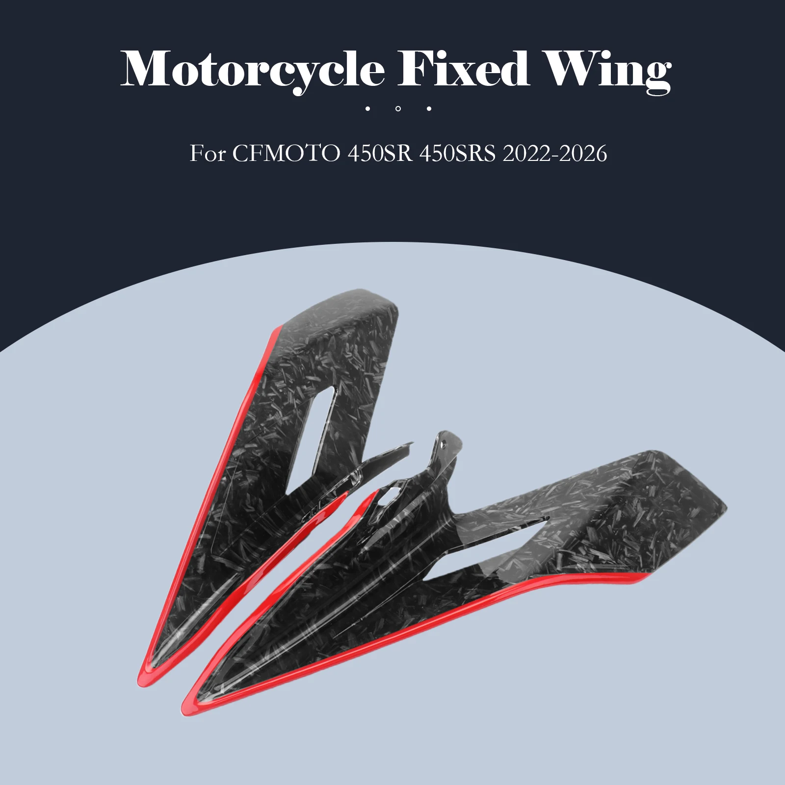 For CFMOTO 450SR 450 SR 2022-2026 2023 450 SR Motorcycle Parts Front Side Downforce Naked Spoilers Fixed Winglet Fairing Wings