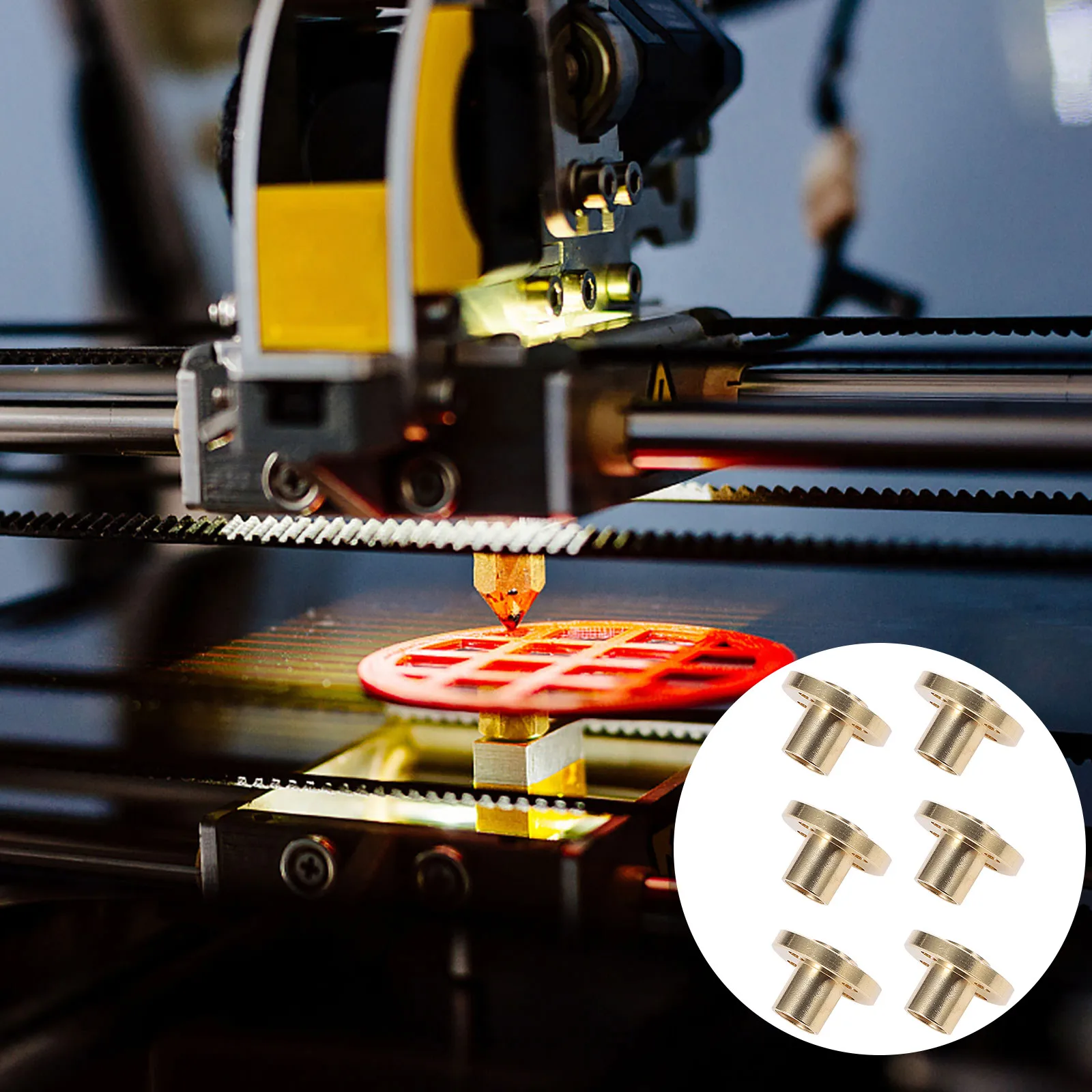 

6Pcs T8 Lead Screw Brass Nut for 3D Printers Trapezoidal Design Eliminates Backlash Sturdy Installation Quiet Performance 3D