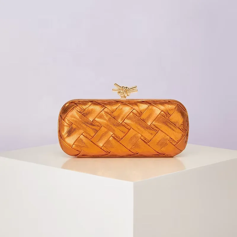 Immagine 5: Borsa a Mano Geometrica Intrecciata da Donna 2026, Versatile e Alla Moda, Pochette da Sera con Tracolla Singola