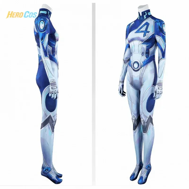 

asdh8@ Rivals Invisible Woman Cosplay Costume Jumpsuit 40D Polyester Halloween Anime Clothing Party Suit HERO CosCOSda@