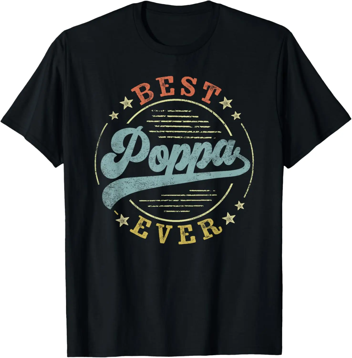

Best Poppa Ever Father's Day Poppa Gifts Vintage Emblem T-Shirt