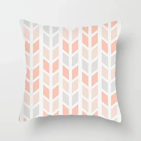 ज्यामितीय सरल गुलाबी प्रिंट तकिया केस कार्यालय सोफा कुशन कवर लक्जरी होम डेकोर कुशन कवर 6 best sales गुलाबी कुशन कवर - №2
