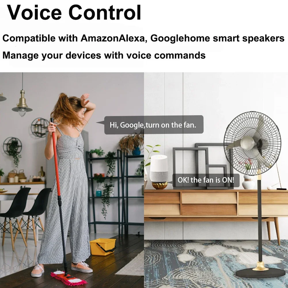 Tuya Wifi Zigbee manopola Smart Fan Switch 5 Speed Control ventilatore da soffitto interruttore rotante telecomando Fan Governor funziona Alexa Googl