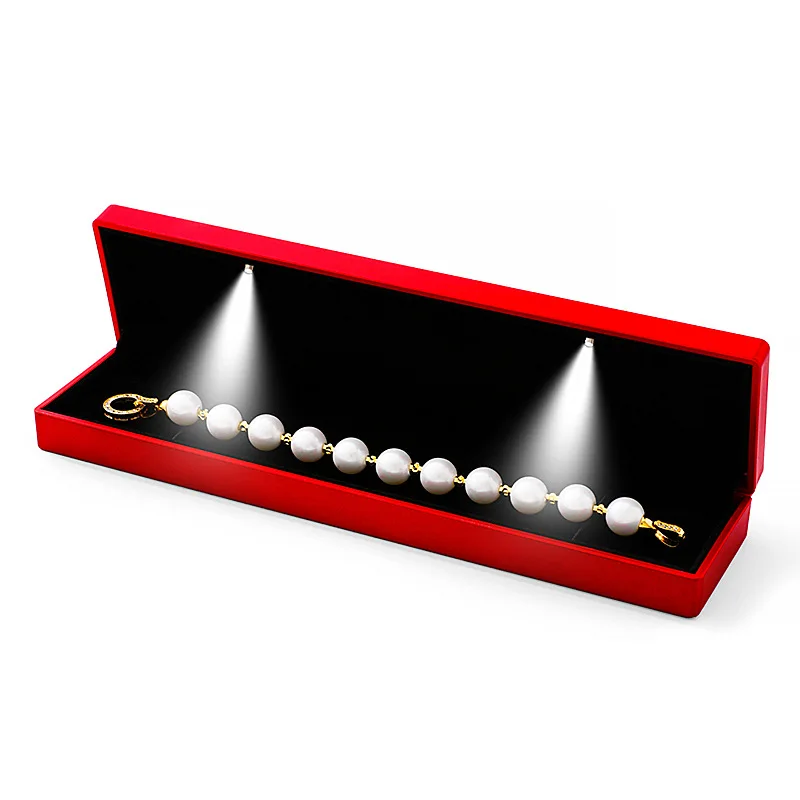 LED Light Long Necklace Gift Box Jewelry Pendant Bracelet Display Box for Valentine's Day Gifts Storage Display Jewelry Cases