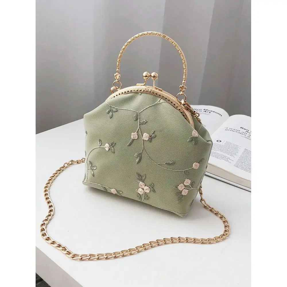 

Chain Handbag Floral Shell Crossbody Bag Women Shoulder Bag , Green