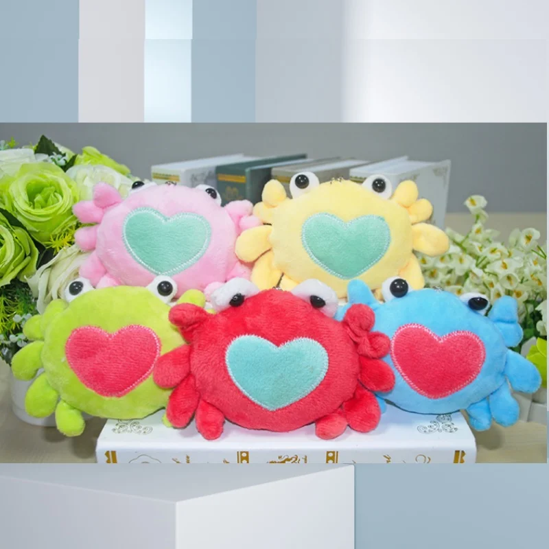 Mooie Krab Pluche Speelgoed Ragdoll Pop Kraan Machine Ornamenten Pop Bruiloft Evenement Cadeau Tas Hanger Sleutelhanger