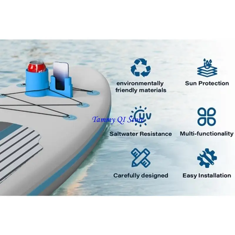 F1FD Portabottiglie per tavola da surf Portabicchieri con corda Portabottiglie per acqua da esterno