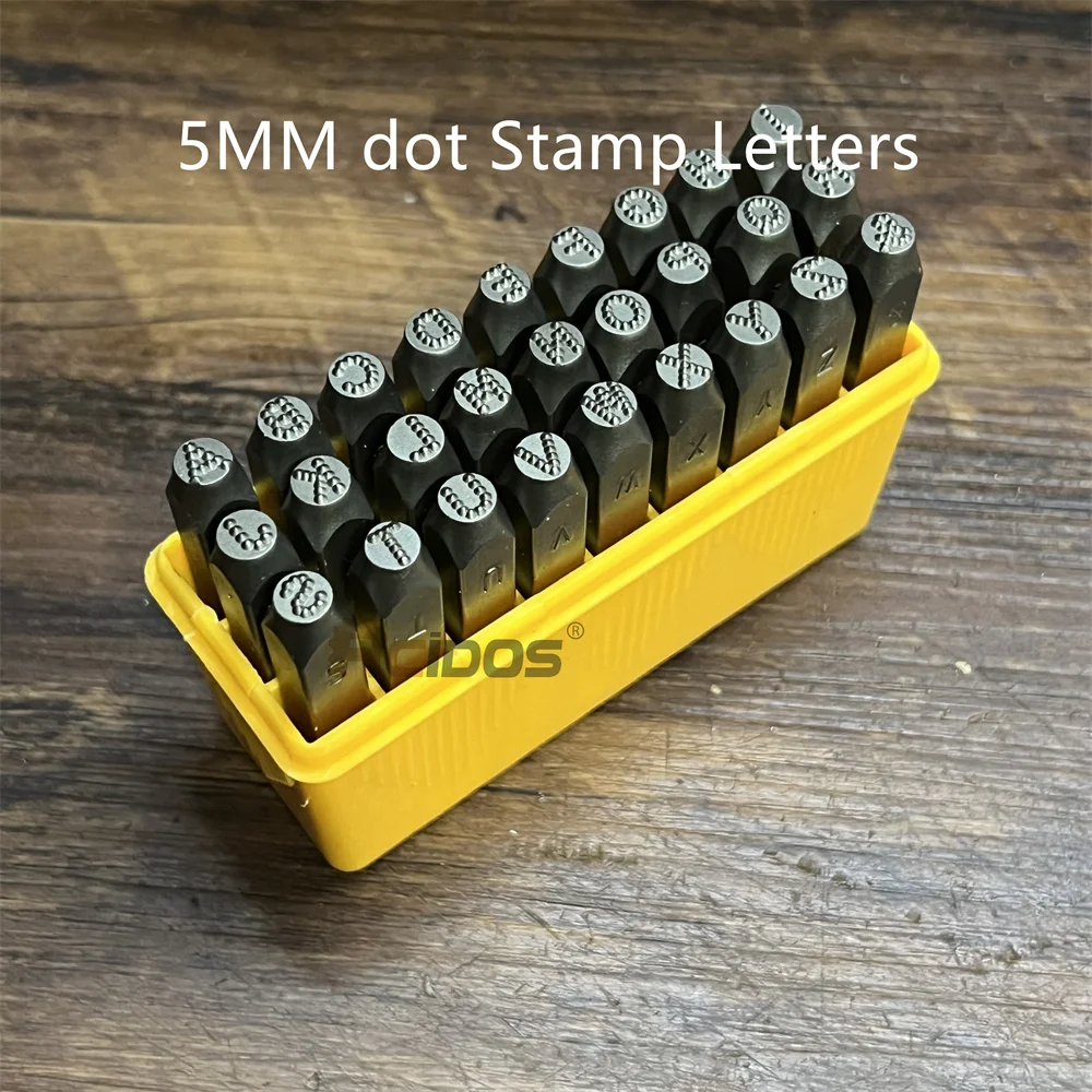 German Style Letters 5MM Dot stamps,RCIDOS Steel word punch stamp/matrix stamp letters, A-Z & 27pcs /box