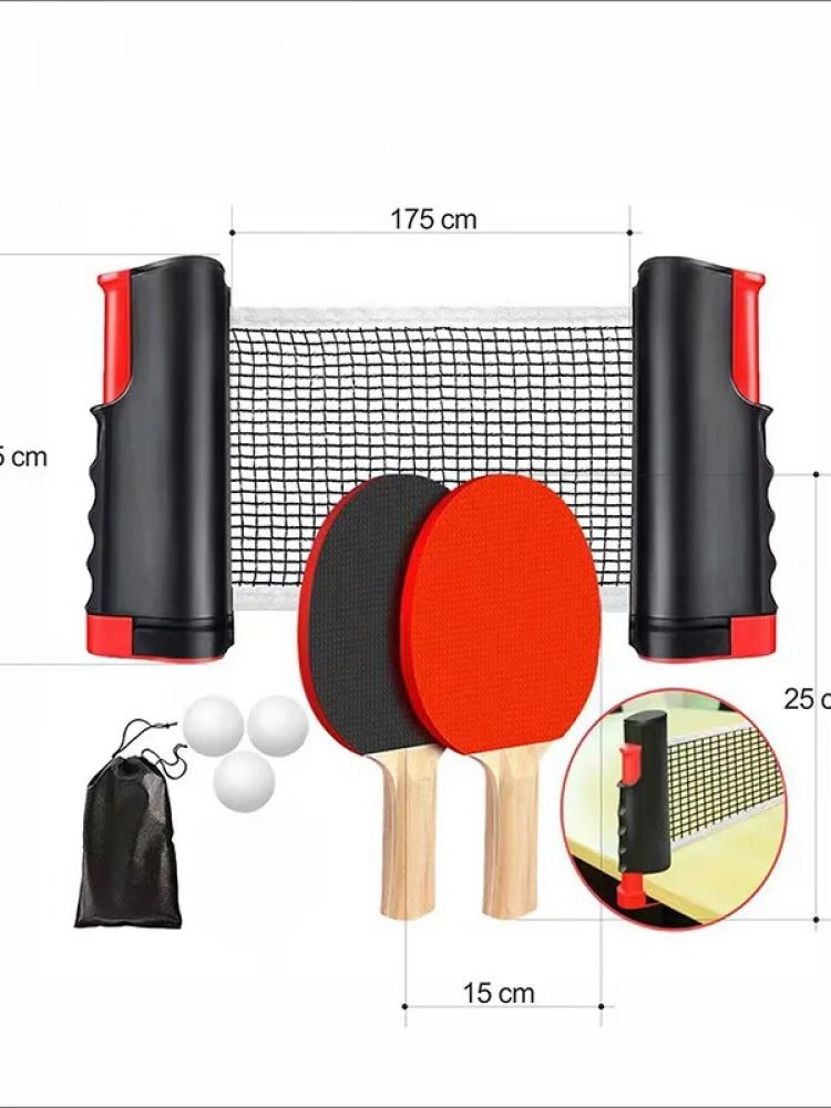 outdoor-courtyard-leisure-entertainment-table-tennis-net-frame-thickened-stackable-adjustable-height-sports-fitness-fans-supp