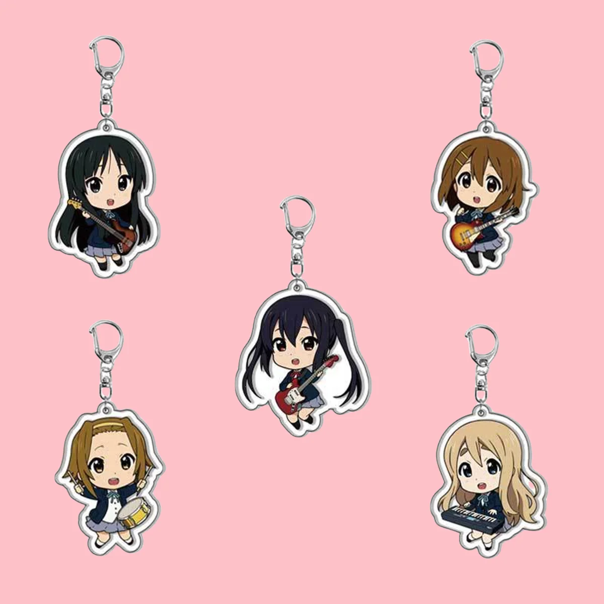 Anime Acrylic Keychain-K-ON! Cute y2k Cartoon Character Pendant, Suitable for Bags and Keys,cosplay gifts Perfect Gift for Fans