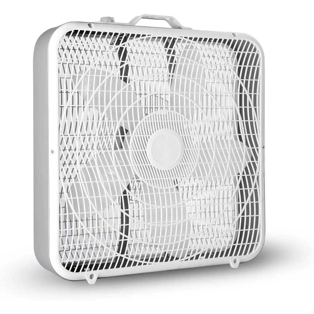 

20 Inch Box Fan with Carry Handle, Portable Powerful and Quiet 3-speed Floor Fan with Protection Net, Durable 70W