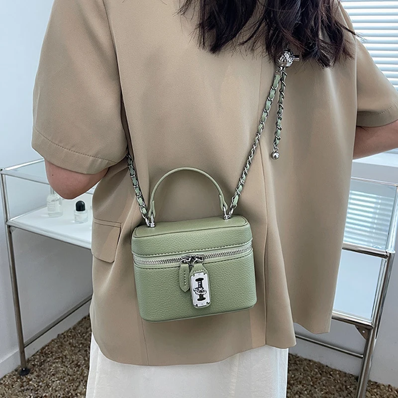 Mini Box PU Leather Crossbody Bag with Short Handle for Women Cute Totes Luxury Brand 2023 Summer Shopper Girls Shoulder Handbag