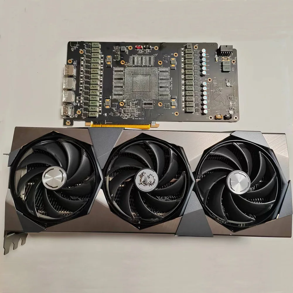 Original Used For MSI RTX4090 SUPRIM Series Heat Sink Cooling Fan   (without PCB board/ with Bad PCB board)