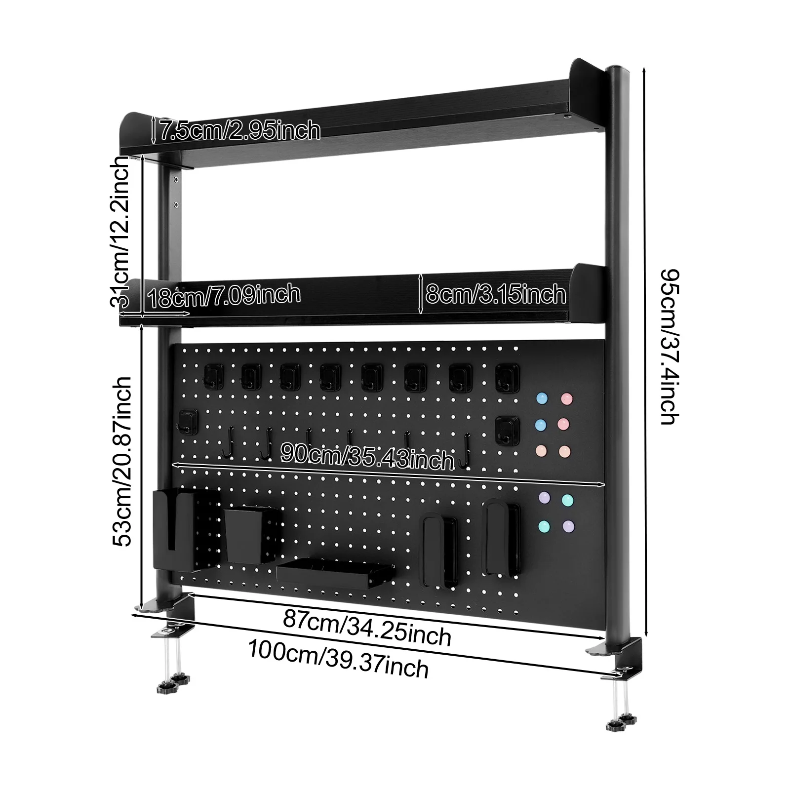 رف الكتب المكتبي متعدد الأغراض، منظم المكتب على سطح الطاولة، مشبك على رف الكتب، منظم المكتب