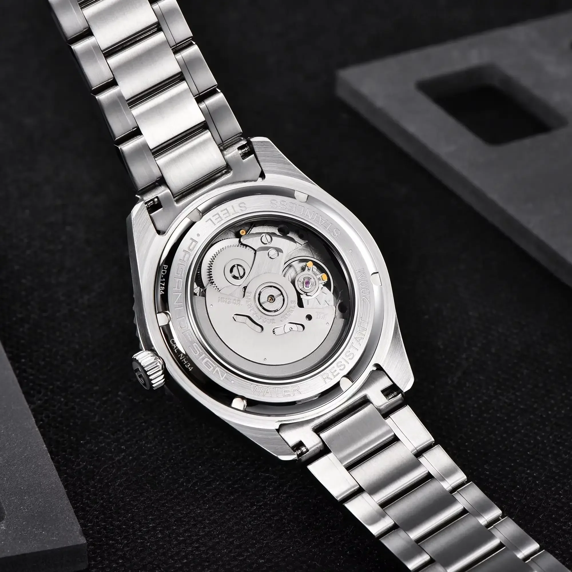 2024 NEW PAGANI DESIGN PD1784 NH34 Men\'S Sports Automatic Mechanical Stainless Steel Watch GMT Top Brand Sapphire reloj hombre
