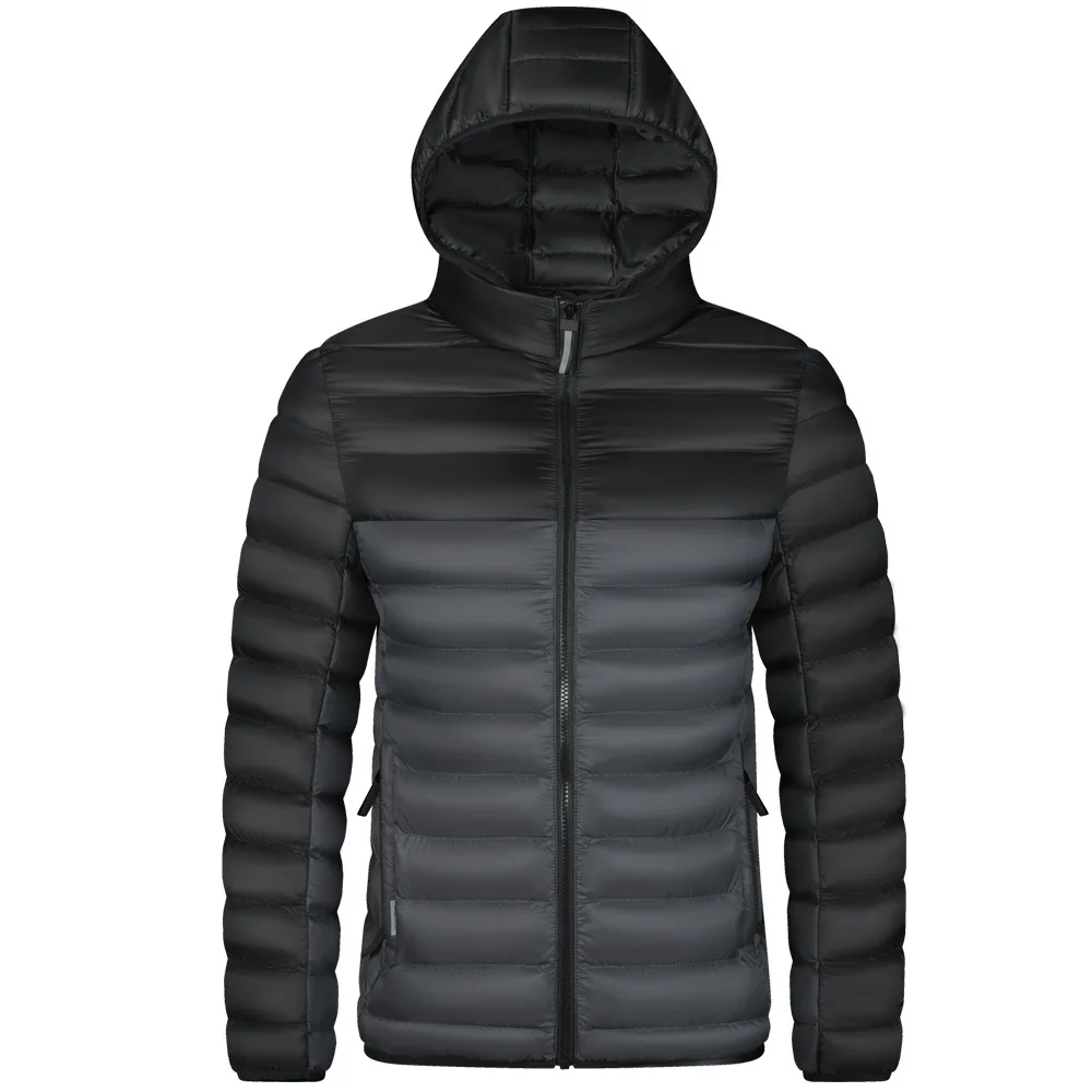 

2024 New Warm contrast color padded Cotton-padded clothes jacket for men with padded autumn and winter hooded padded jacket