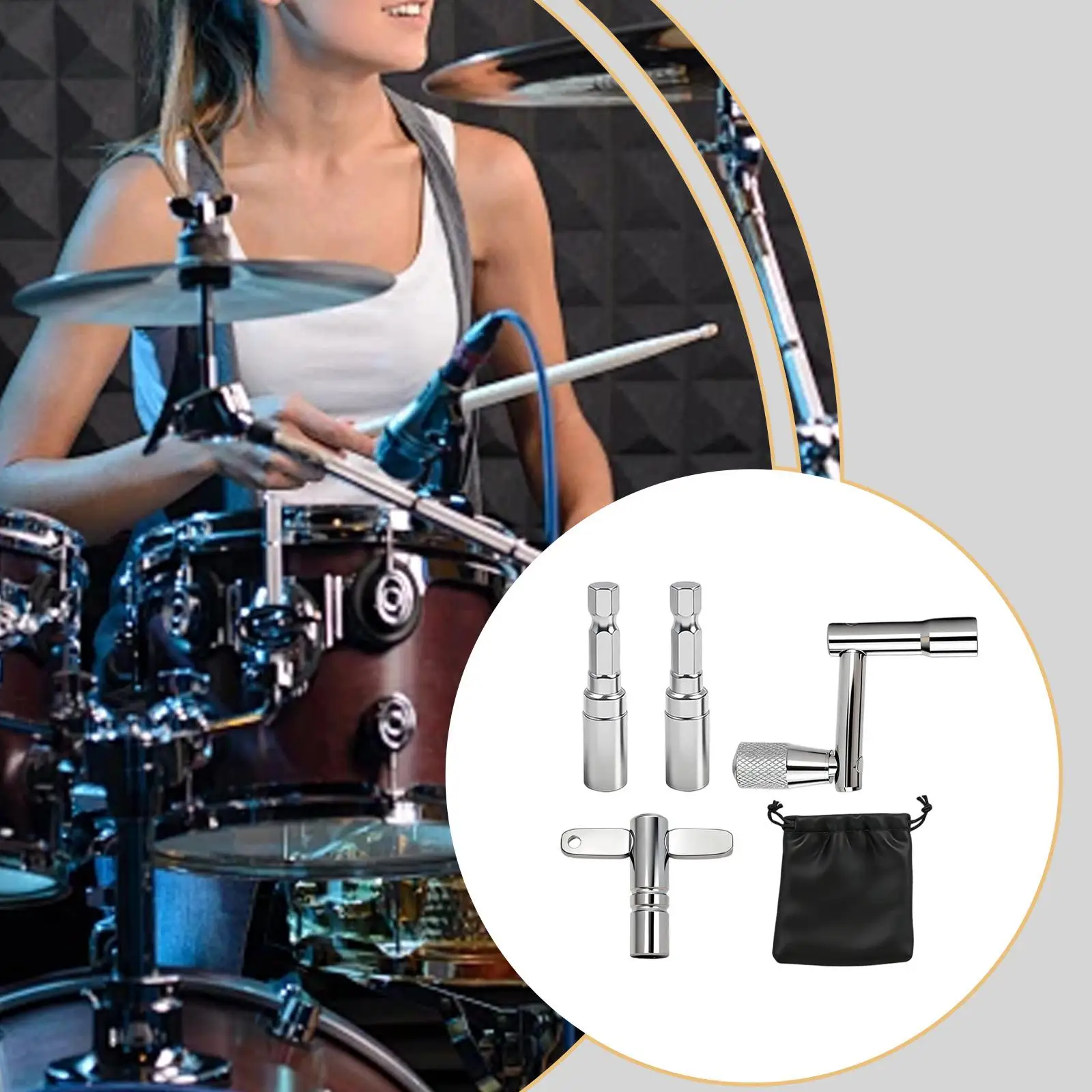 Drum Tuning Key Drum Wrench Easy to Use Portable Percussion Accessories Drum Key Tuner for Jazz Drums Acoustic Drums