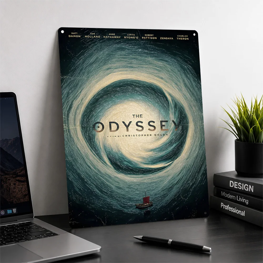 The Odyssey Personalized 3D Textured Metal Poster Wall Art Vintage Tin Signs for Luxury Decoration Home Decor Accessories Room