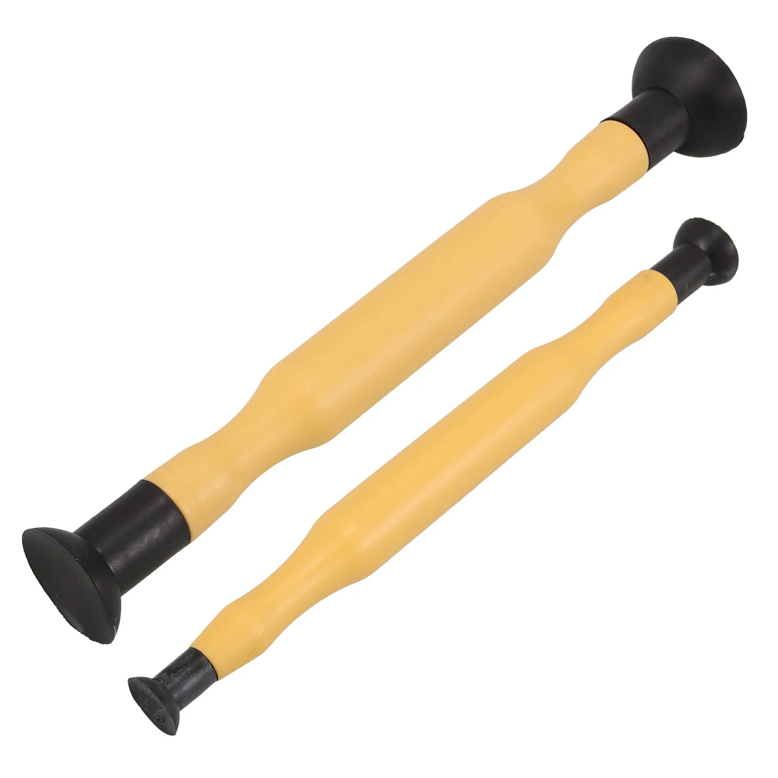 2 Pcs Automotive Valves Grinders Car Repair Tool Grinding Rod Pneumatic Two Piece Suit Yellow Wooden