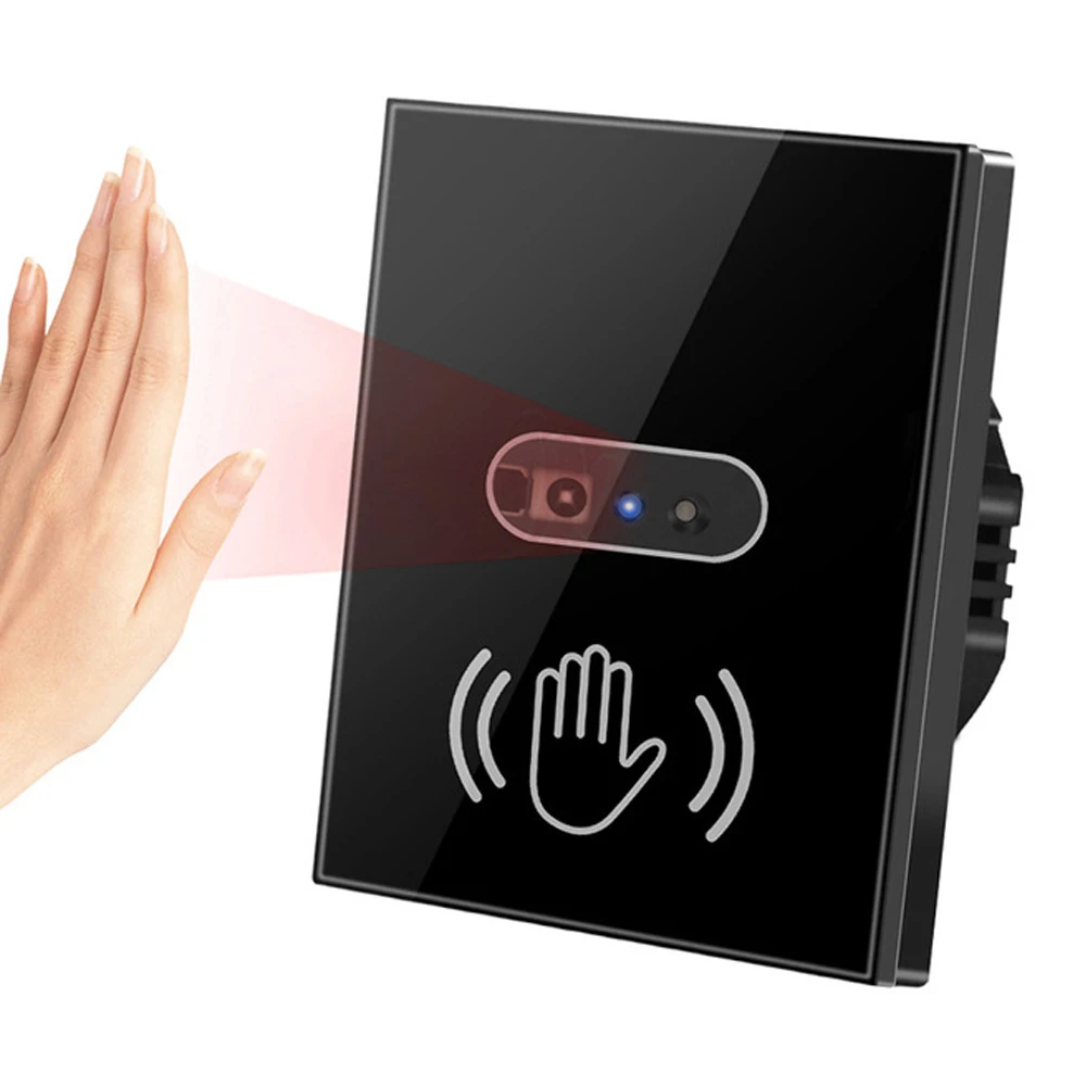 

Настенный выключатель европейского стандарта, датчик ручной развертки, инфракрасный датчик, переключатель, стеклянная панель дисплея, нейтральный провод, 10A, не требуется прикосновение