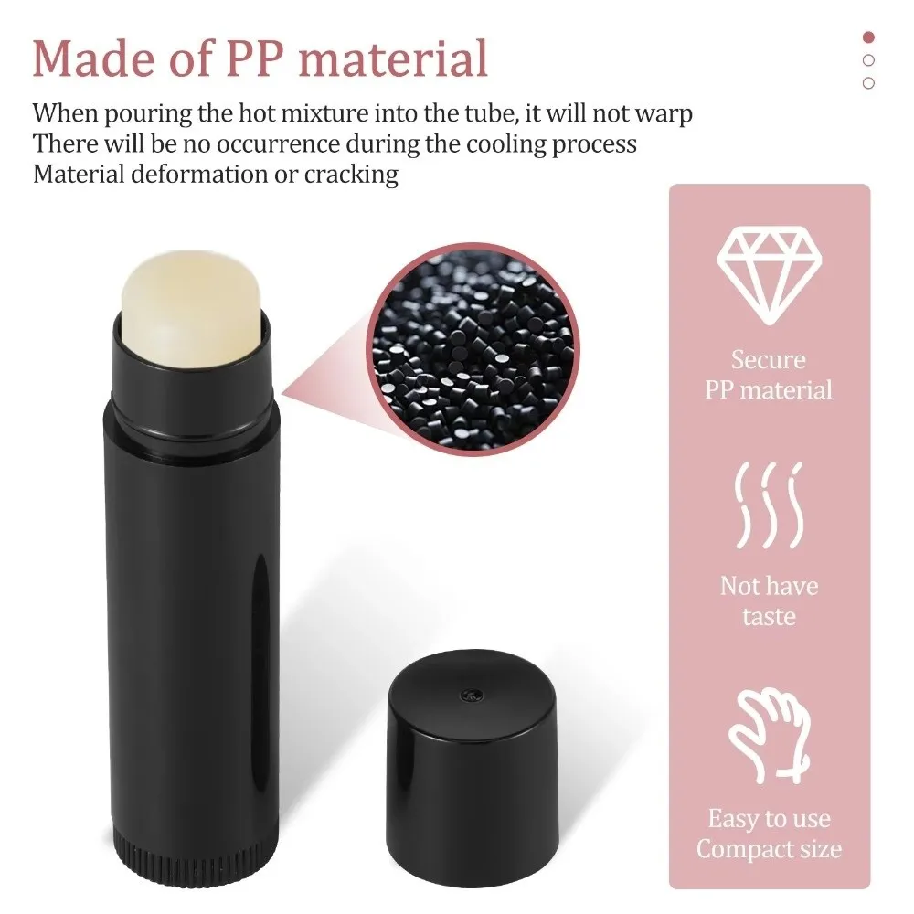

50Pcs 5g Empty Lipstick Tubes Twist Up Plastic DIY Homemade Chapstick Empty Filling Trays Included Twist Up Lip Balm Tube