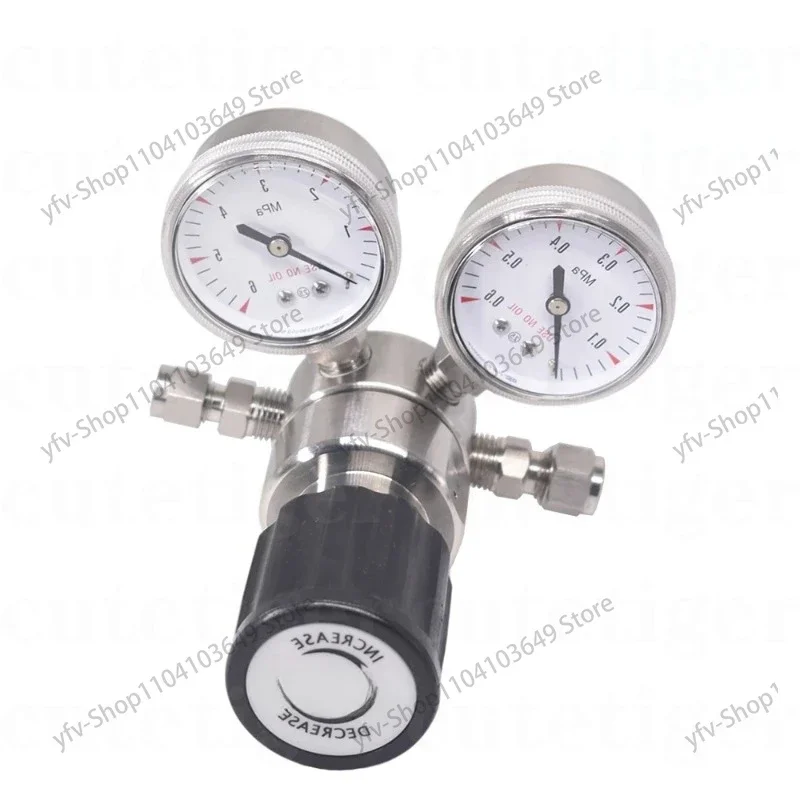 With gauge air pressure regulators low pressure gas regulatorstainless steel helium He pressure reducing valve