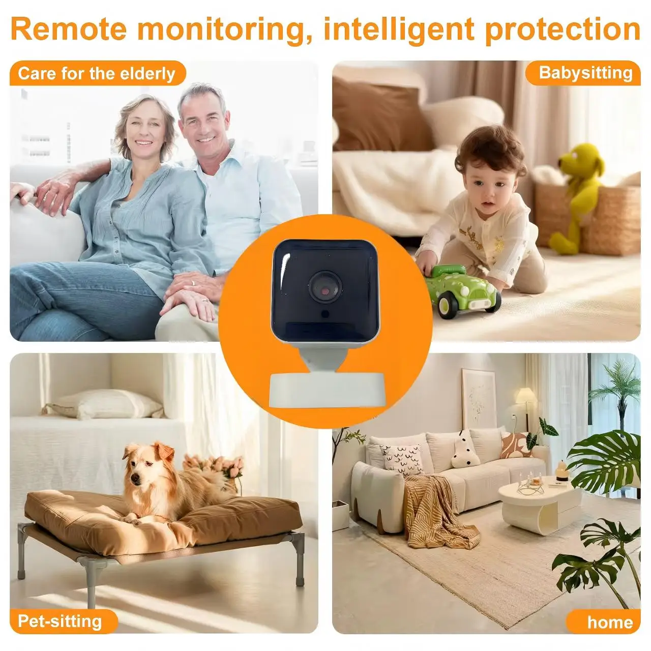 Lenovo Wireless WiFi IP Camera 4K HD 8MP Smart Night Vision Indoor Outdoor Security Cam With Motion Detection Smart Remote View image 4
