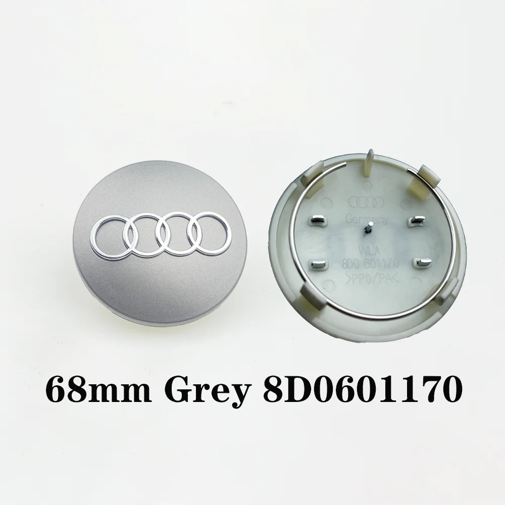 4pcs 60mm 61mm 68mm 69mm Car Styling Wheel Center Cap Hub Covers Badge 4B0601170 for Audi A3 A4 A5 A6 A7 A8 S4 S6 Accessories