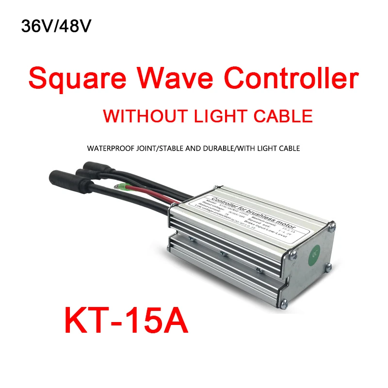 

Original Electric bicycle Scooter Controller e-Bike 6-tube 36V/48V KT-15A Square Wave Controller Waterproof Plug,refit Accessory