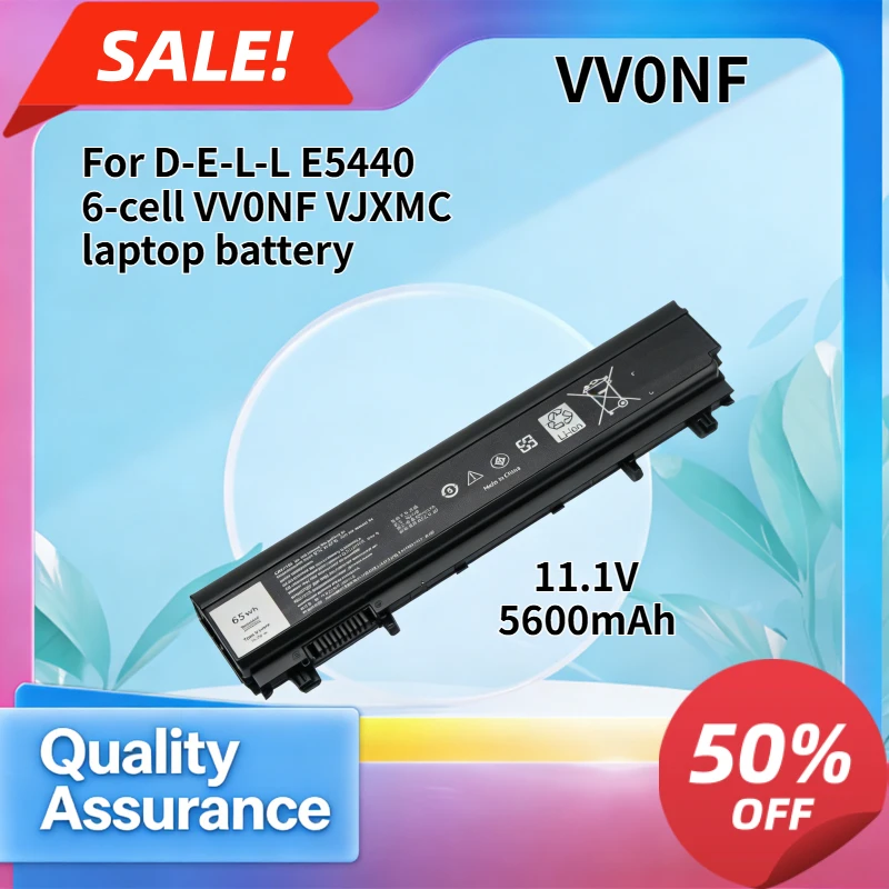 

5600mAh High quality Compatible with D-E-L-L E5440 6-cell VV0NF VJXMC laptop battery