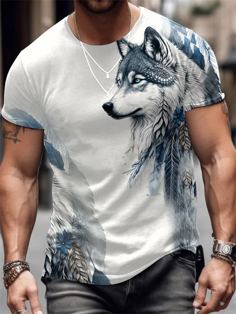 Fashion Men's Bald Eagle Graphic Print T Shirt Crew Neck Short Sleeve Wildlife Casual Streetwear Tee Tops