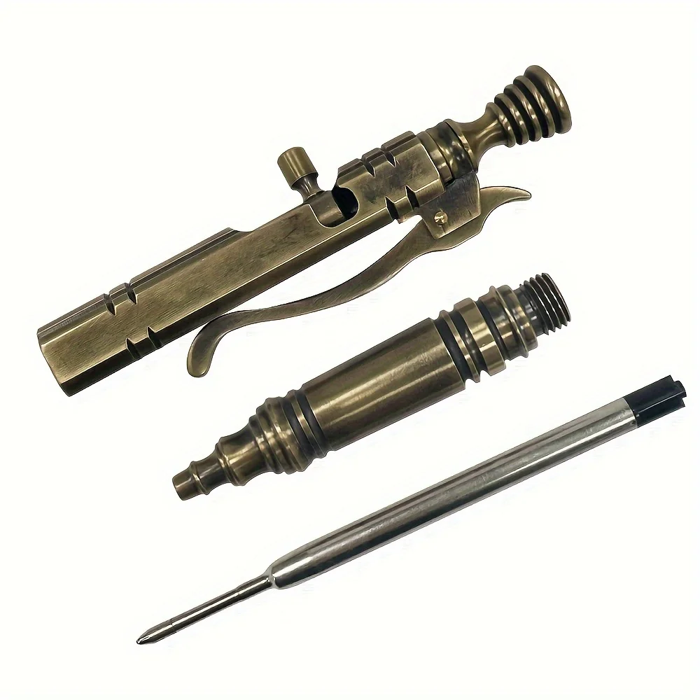 Tactical Pen Outdoors Writing Tools EDC High Grade Handmade Brass Bolt Ballpoint Rollerball Signature Office Supplies