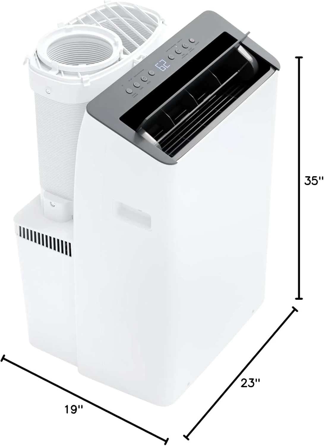 14,000 BTU (12,000 BTU SACC) Inverter Portable Air Conditioner and Heater with Dual Hose