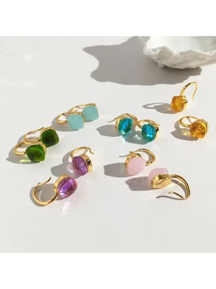 Boucles d'oreilles POMELLATO en forme de goutte d'eau, accessoires de mode, cristal coloré scintillant, cadeau de fête d'anniversaire de luxe pour femmes, nouvelle collection 2025
