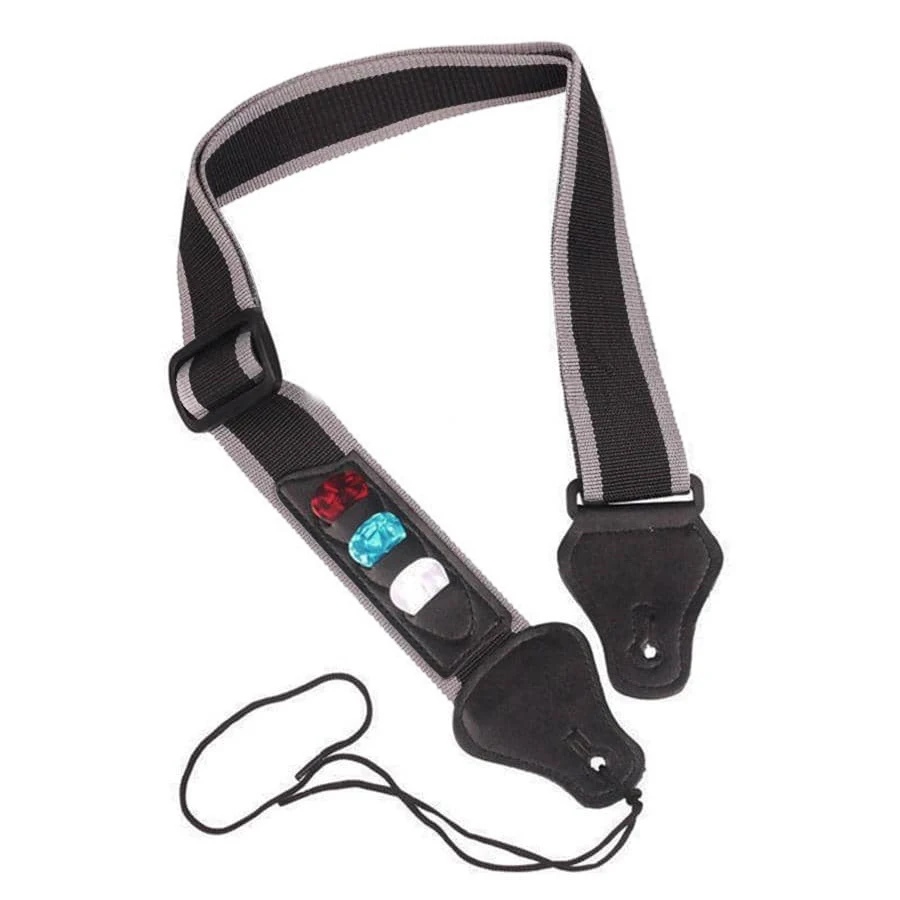 1 zestaw 100 cm + szare paski gitarowe z 3 szt. SLL Pick ze stopu aluminium Capo gitara Ukulele akcesoria do instrumentów strunowych basowych