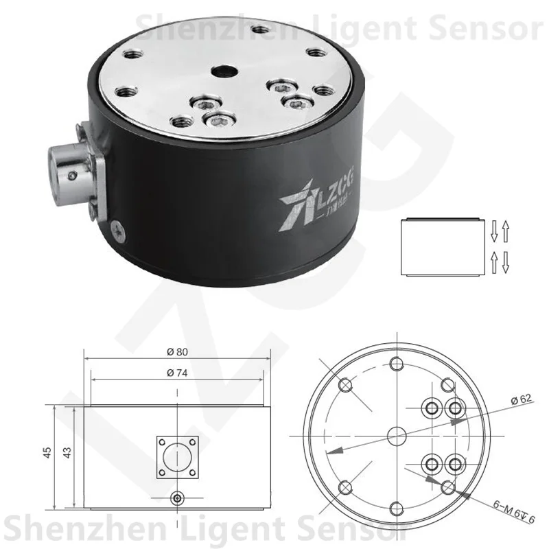 

LF-605D High Precision 0-50kg Load Cell Analog Signal Output Stainless Steel Column Force Sensor Wide Temperature Load Cell