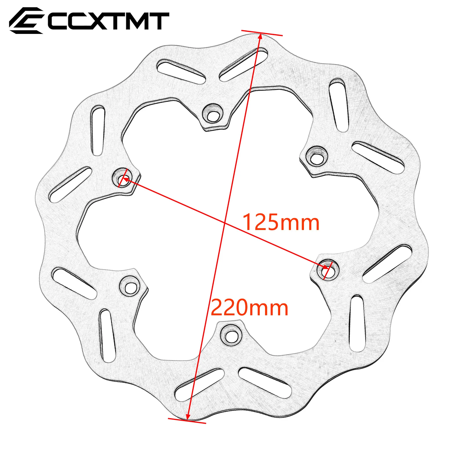 Disco de freno delantero y trasero para motocicleta, Rotor de 260MM y 220MM para KTM SX, SXF, XC, XCF, XCW, EXC, EXCF, GasGas EX, EC, MC, EXF, ECF,