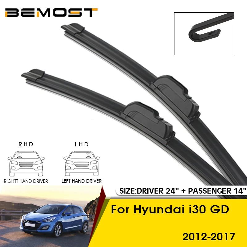 Car Wiper Blades For Hyundai i30 GD 2012-2017 Windshield Windscreen Front Window Blades 24