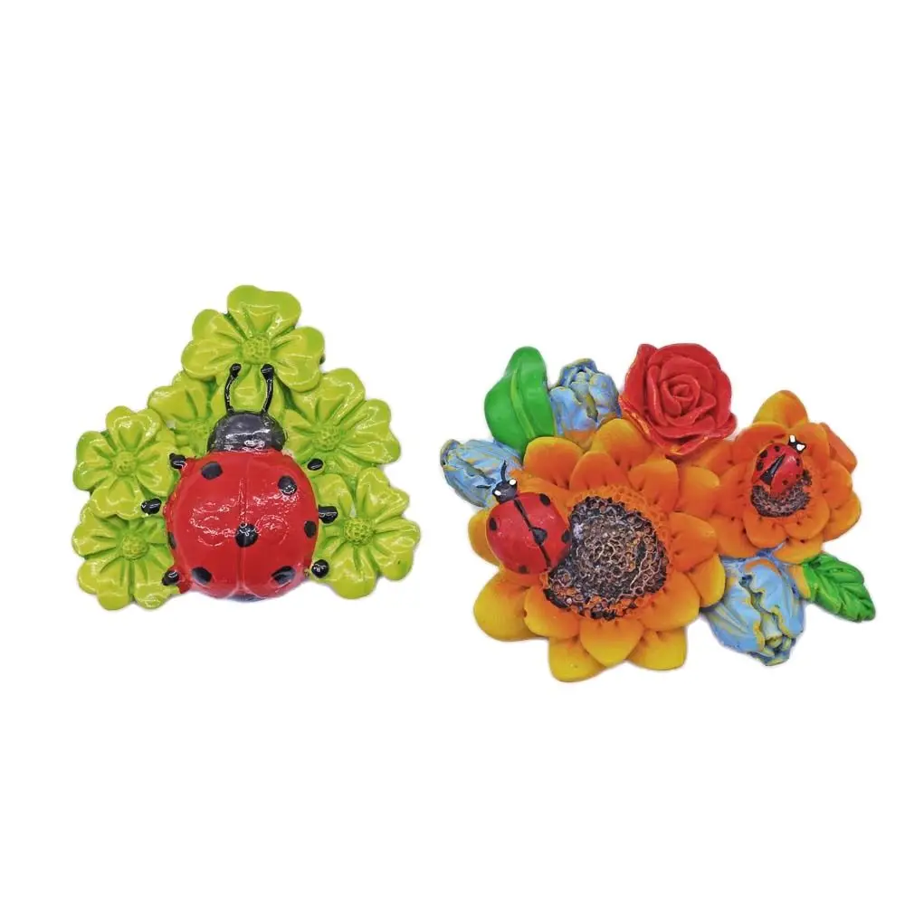 3D Ladybird Silicone Baking Mold Set for Cake Decor Sugarcraft Chocolate Icing - Fondant Mould with 4 Leaf Grass Rose Insects