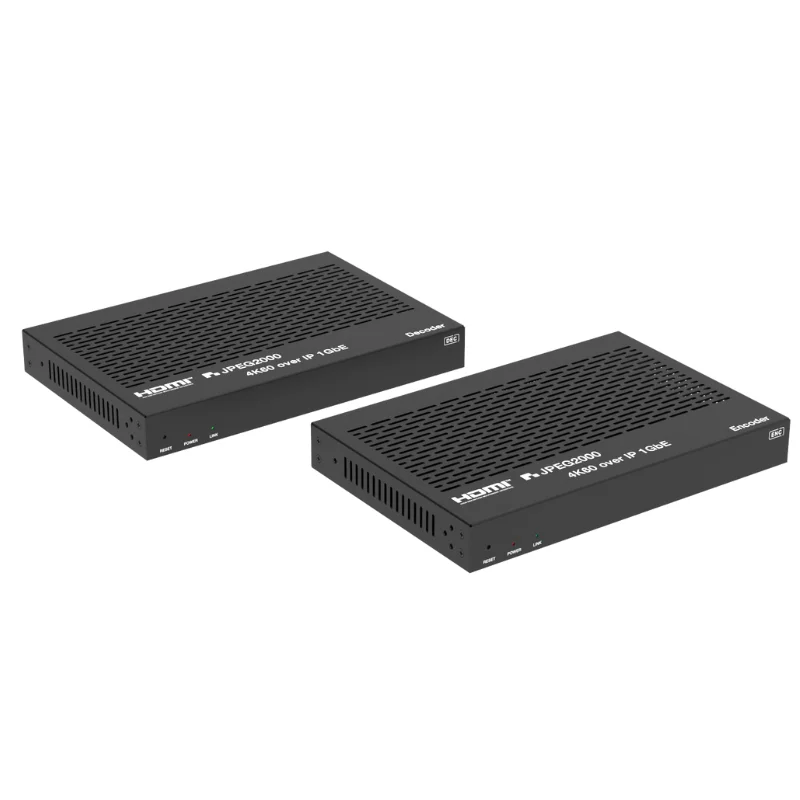 4K60 через IP, энкодер 1GbE, декодер, удлиненный до 328 футов, поддержка RS232, ИК-аудио, встраивание, извлечение видеостены 9x9 JPEG2000