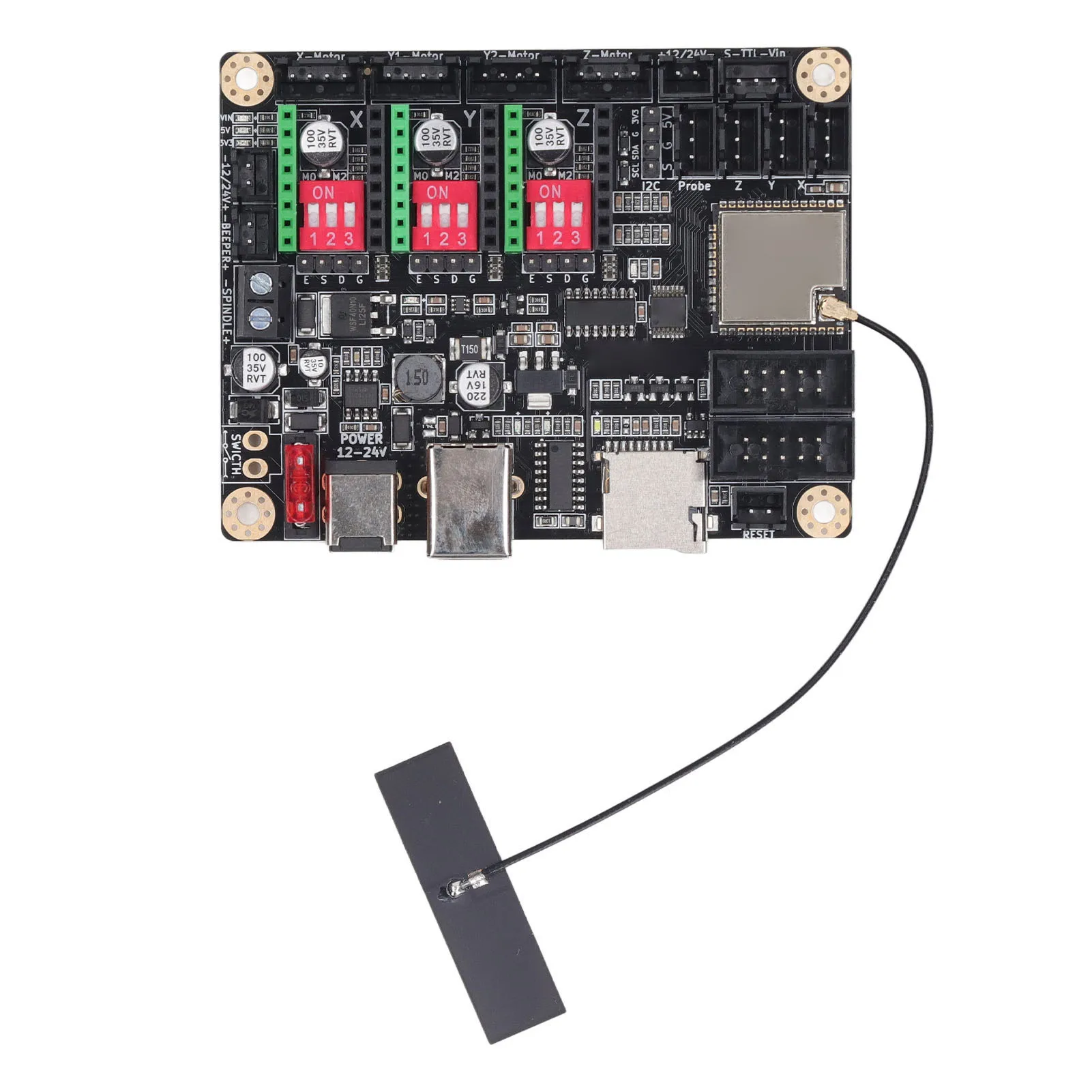 

Laser Engraver Mainboard MKS DLC32 Stable APP Control 12‑24VDC WIFI Laser Engraver Control Board with Heat Sink for 3D Printer