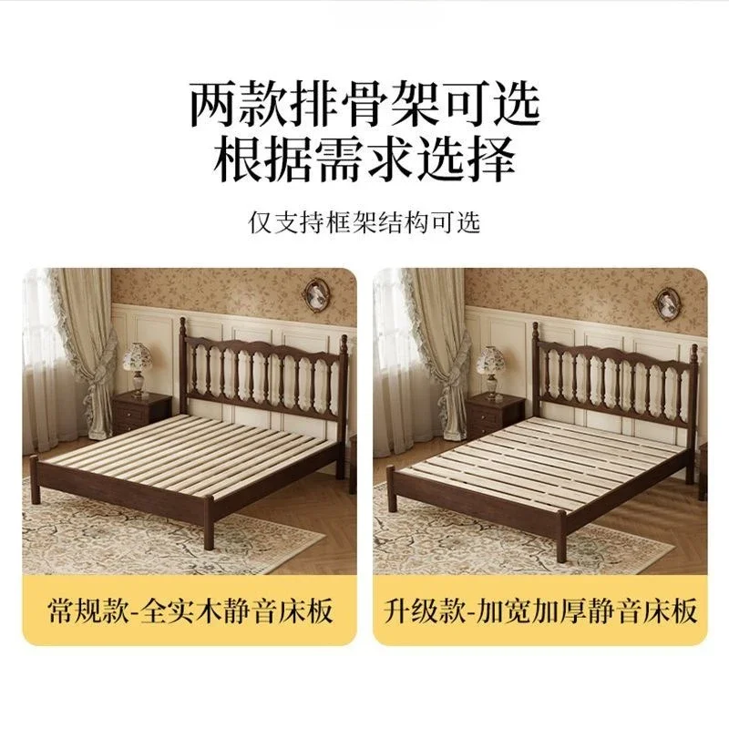 

All solid wood country American bed 1.8 meters modern simple retro French bed Japanese double bed B & B wind Windsor