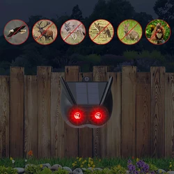 Solar Powered Animal Repeller IP55 Waterproof Solar Animal Repellent Device Wild Boar Rabbit Repeller Nighttime Deer Deterrent